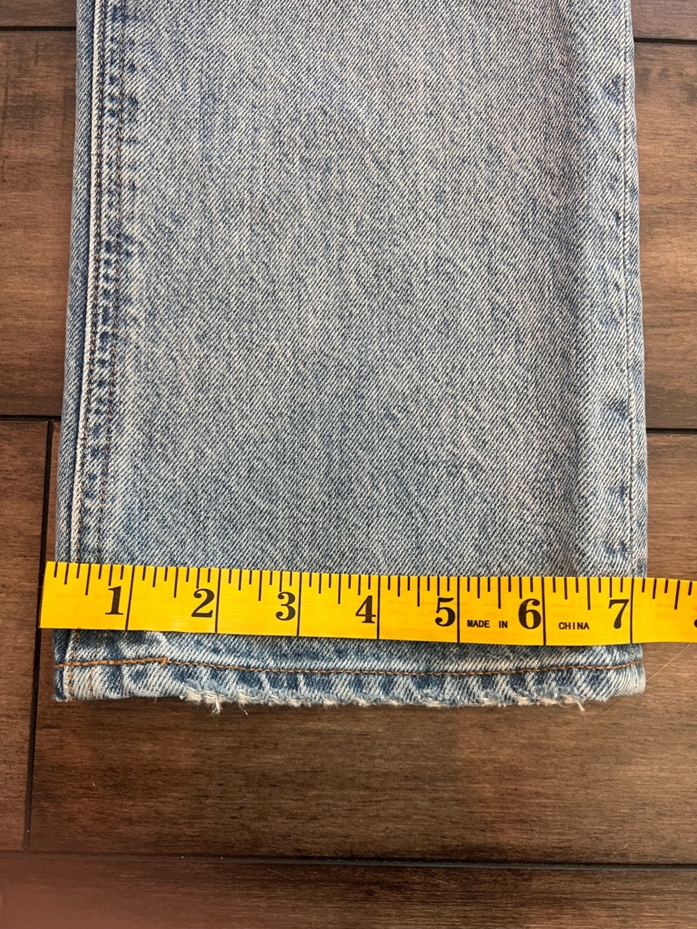 ARITZIA Denim Forum Joni high rise loose Light Blue Wide Leg Jeans 100% Cotton - Picture 12 of 14